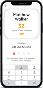 Staff Validation of Flex Rewards Loyalty Stamp with 4-Digit PIN