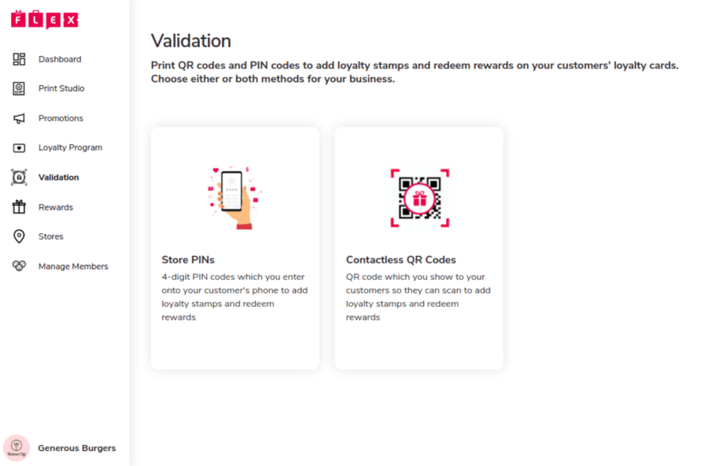 Validation Page of Merchant Portal