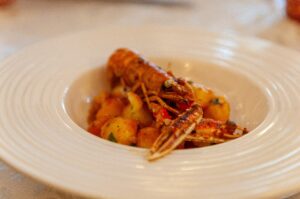 cooked crayfish in a plate