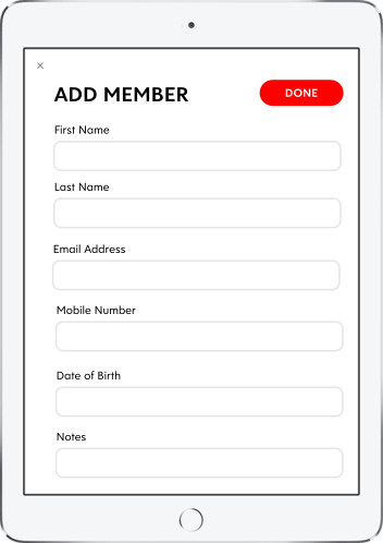 Flex Rewards Companion App Add Member Form